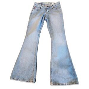 Vintage Mudd Flare Jeans Womens 28 31 Low Rise Bell Bottom Denim Pants 90's Y2K